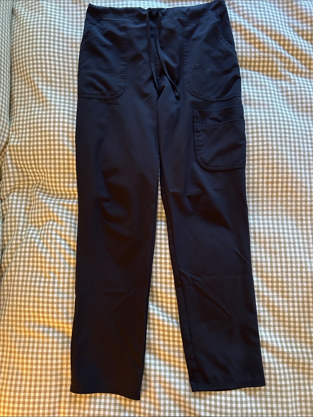 Women’s Black Scrubs Pants with Drawstring Waist